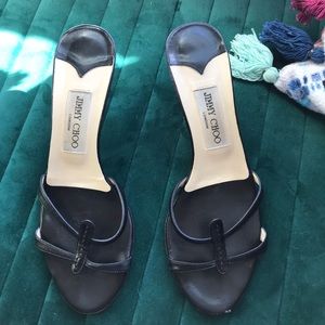 JIMMY CHOO Leather Kitten Heels